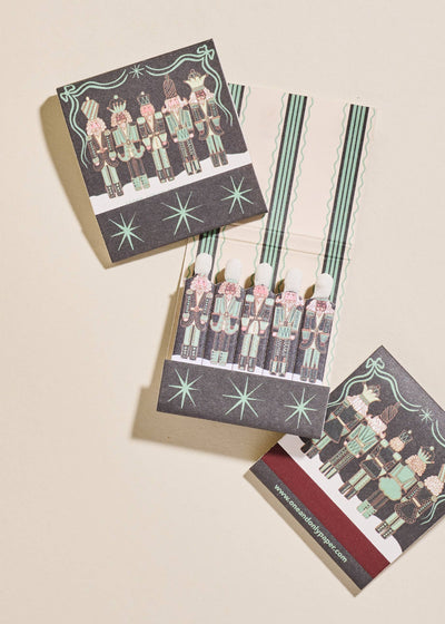 Green Nutcracker Printed 10 Stem Matchbooks