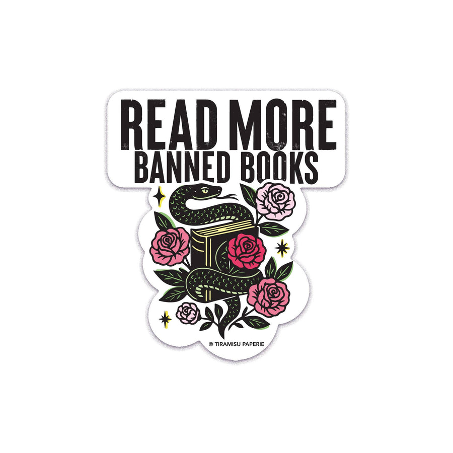 Read More Banned Books Sticker, Book Lover Sticker