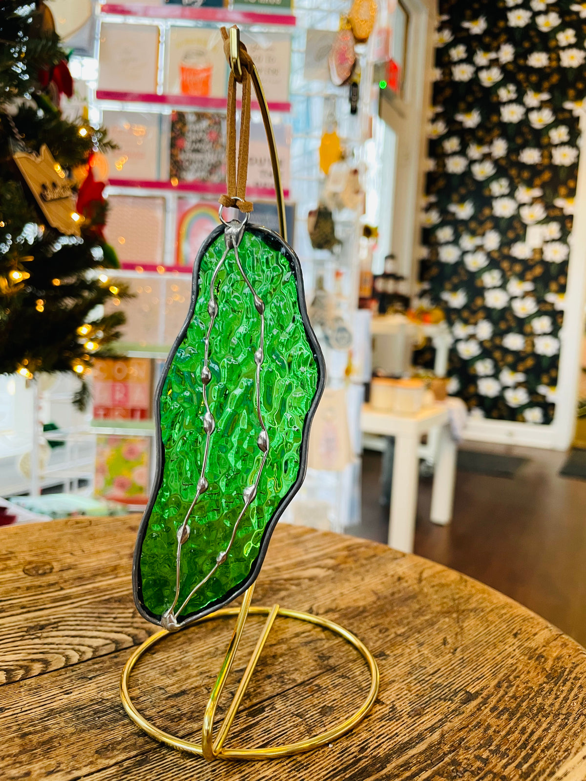Stained Glass Ornament - Pickle