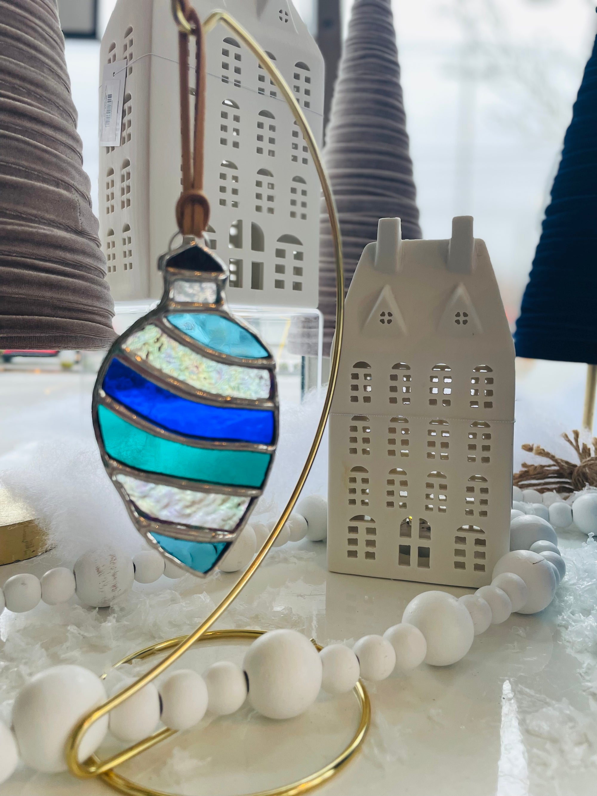 Stained Glass Ornament - Tear Drop Shape