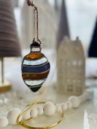 Stained Glass Ornament - Tear Drop Shape
