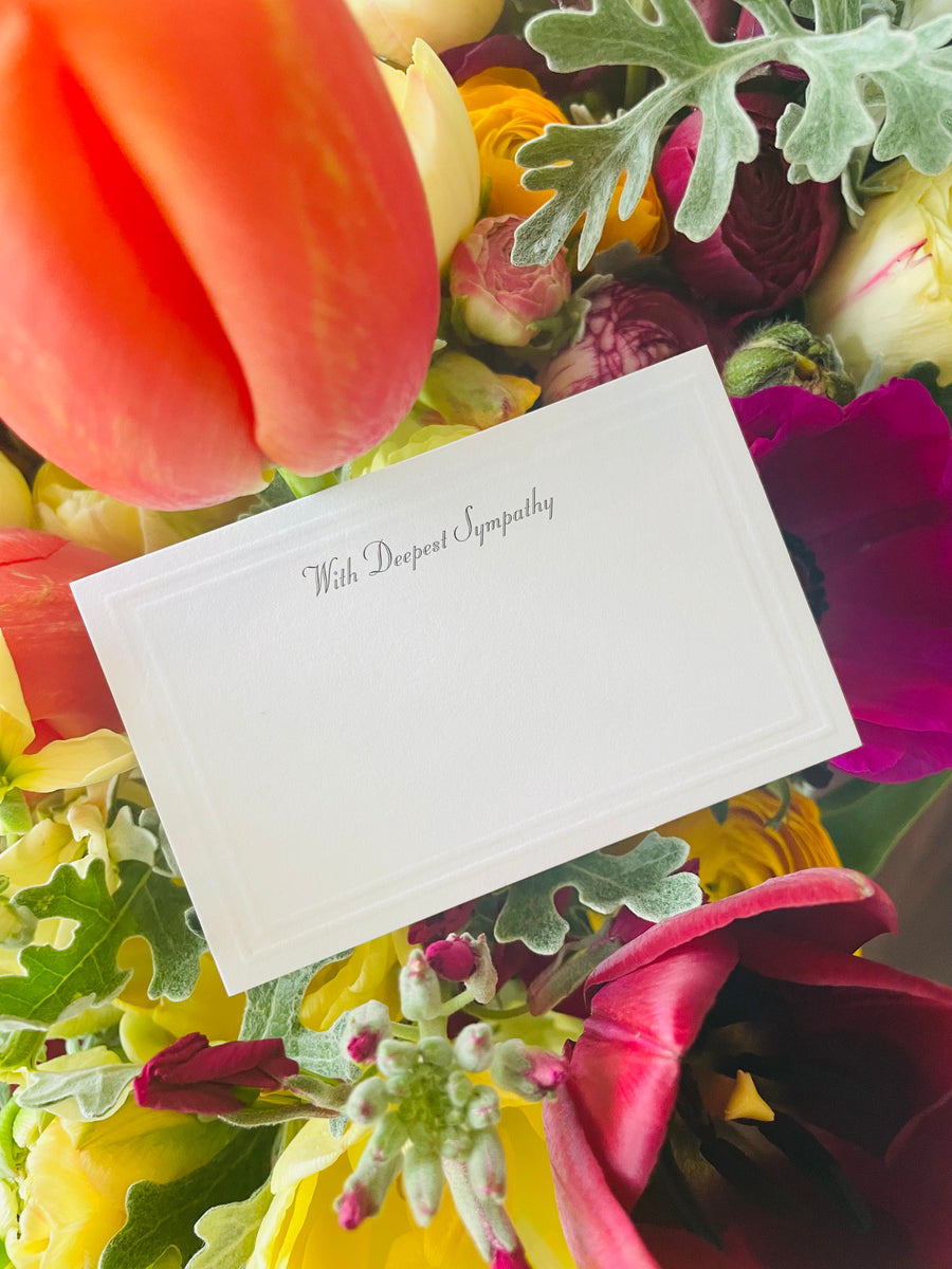 With Deepest Sympathy Enclosure Card