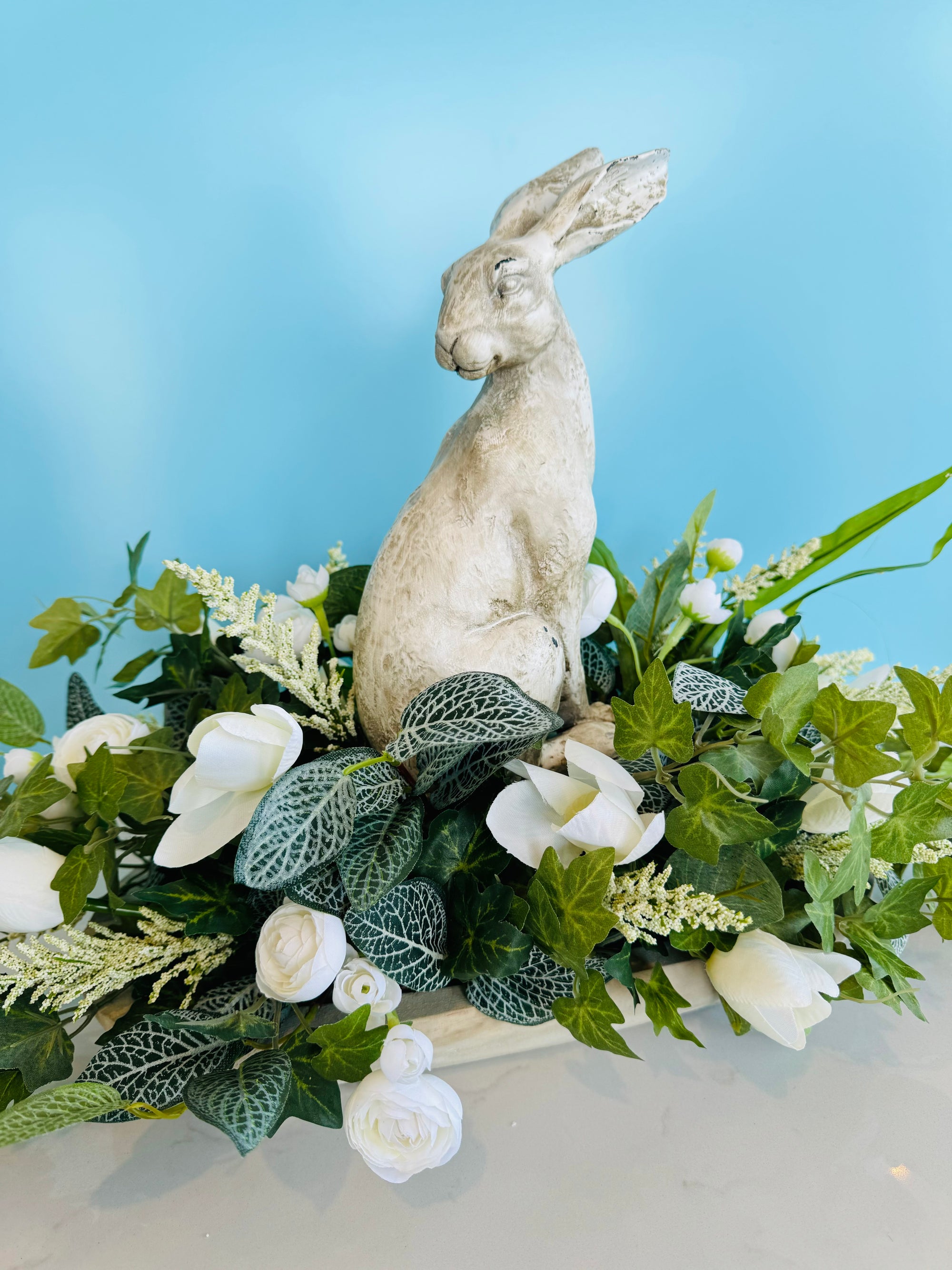 Faux Stone Bunny Figurine