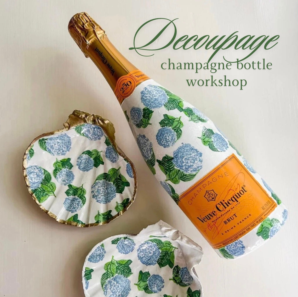 June 29th - Decoupage Champagne/Wine Bottle Workshop