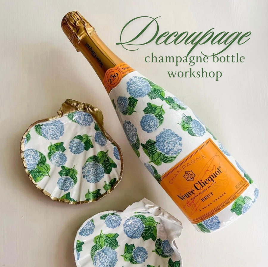 June 29th - Decoupage Champagne/Wine Bottle Workshop