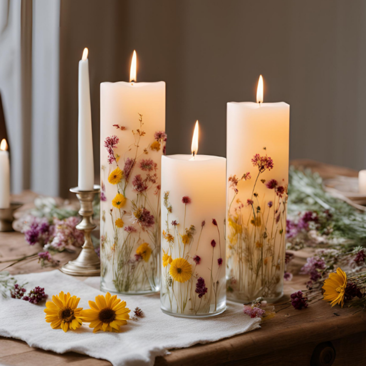 SEPTEMBER 7 - Pressed Flower Candle Workshop
