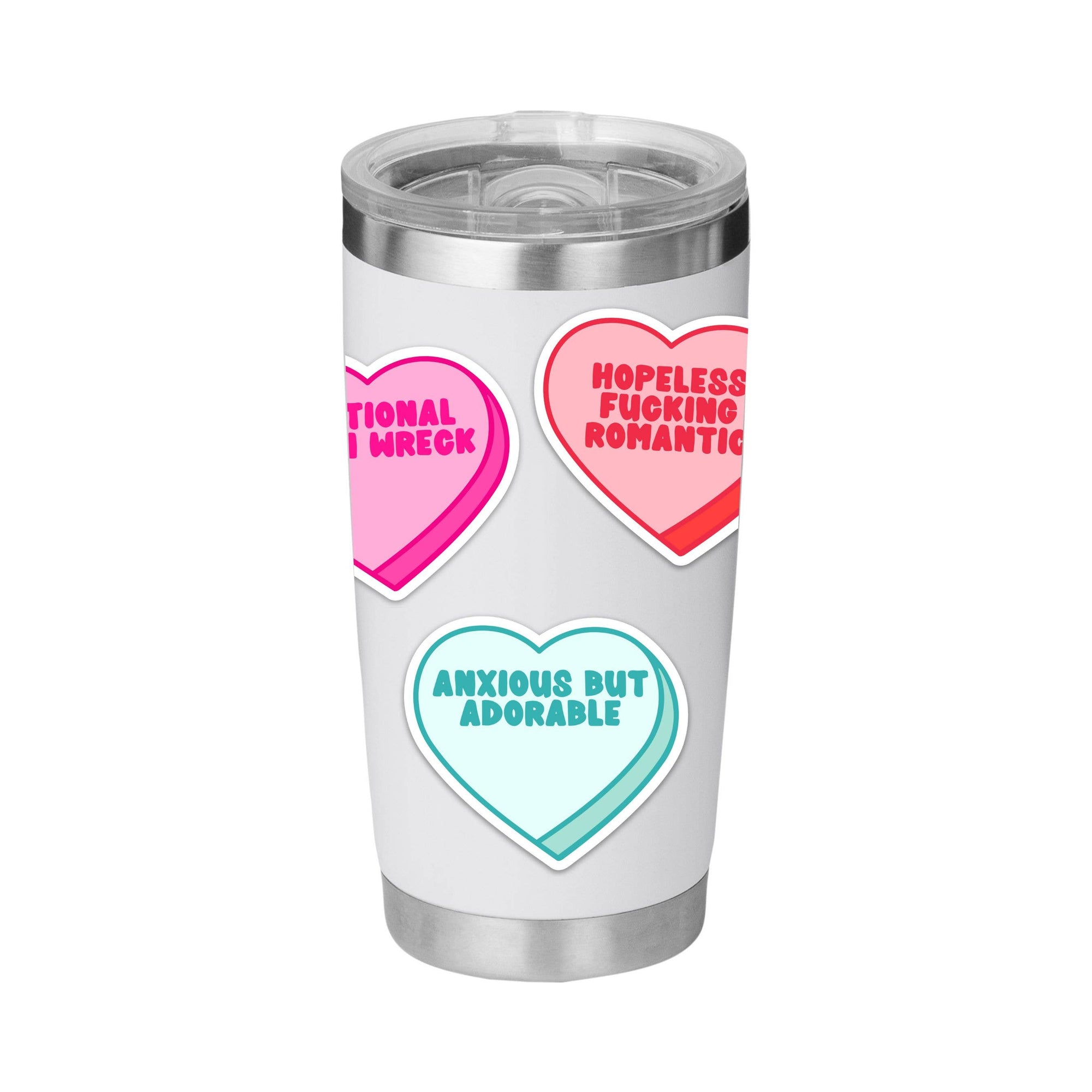 Axious But Adorable Candy Heart Sticker