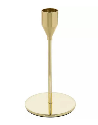 Gold Metal Taper Candleholder Set