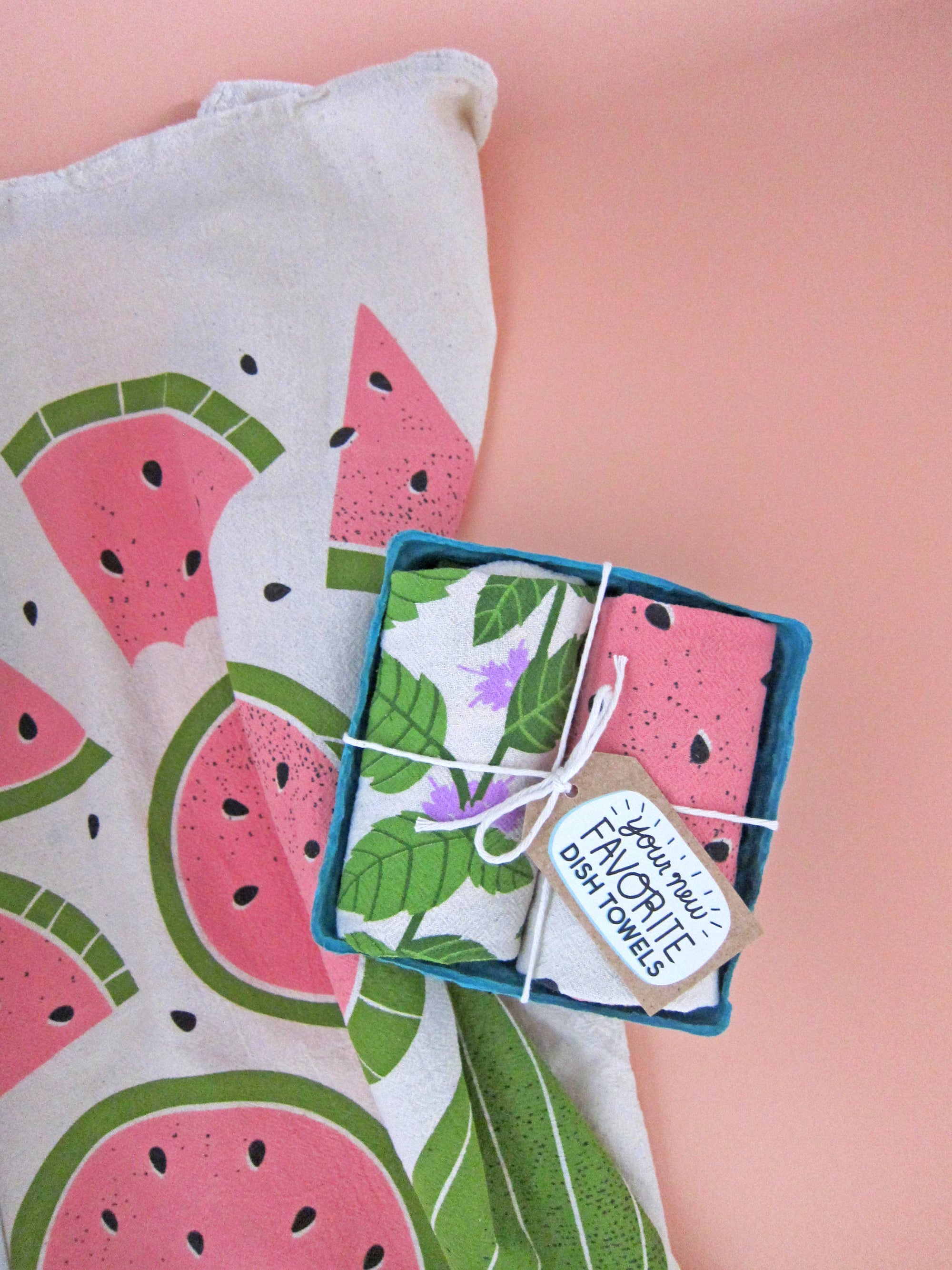 MINT & MELON  - Tea Towel Set of 2