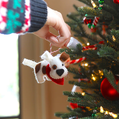 Dog Felt Wool Christmas Ornament