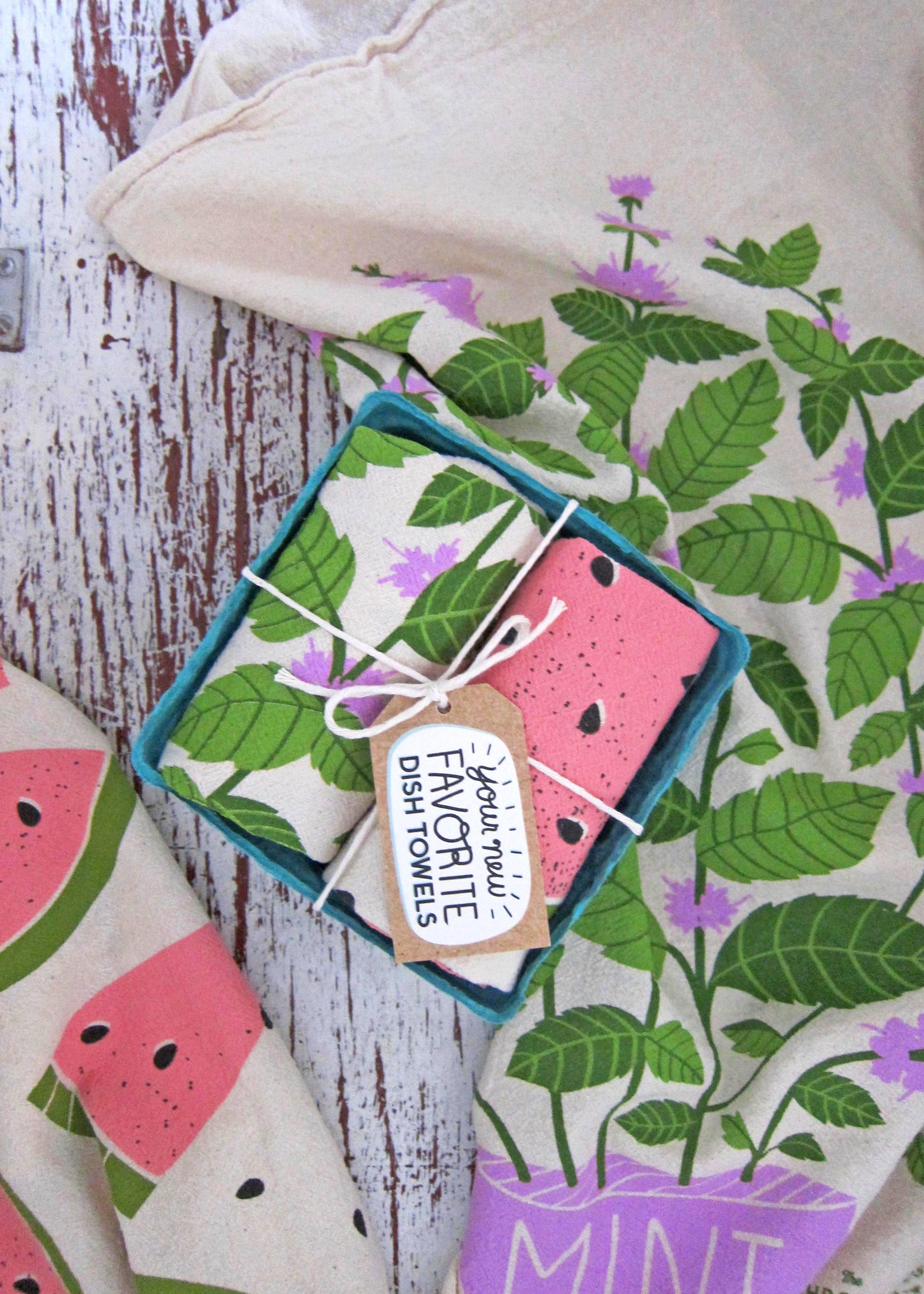 MINT & MELON  - Tea Towel Set of 2