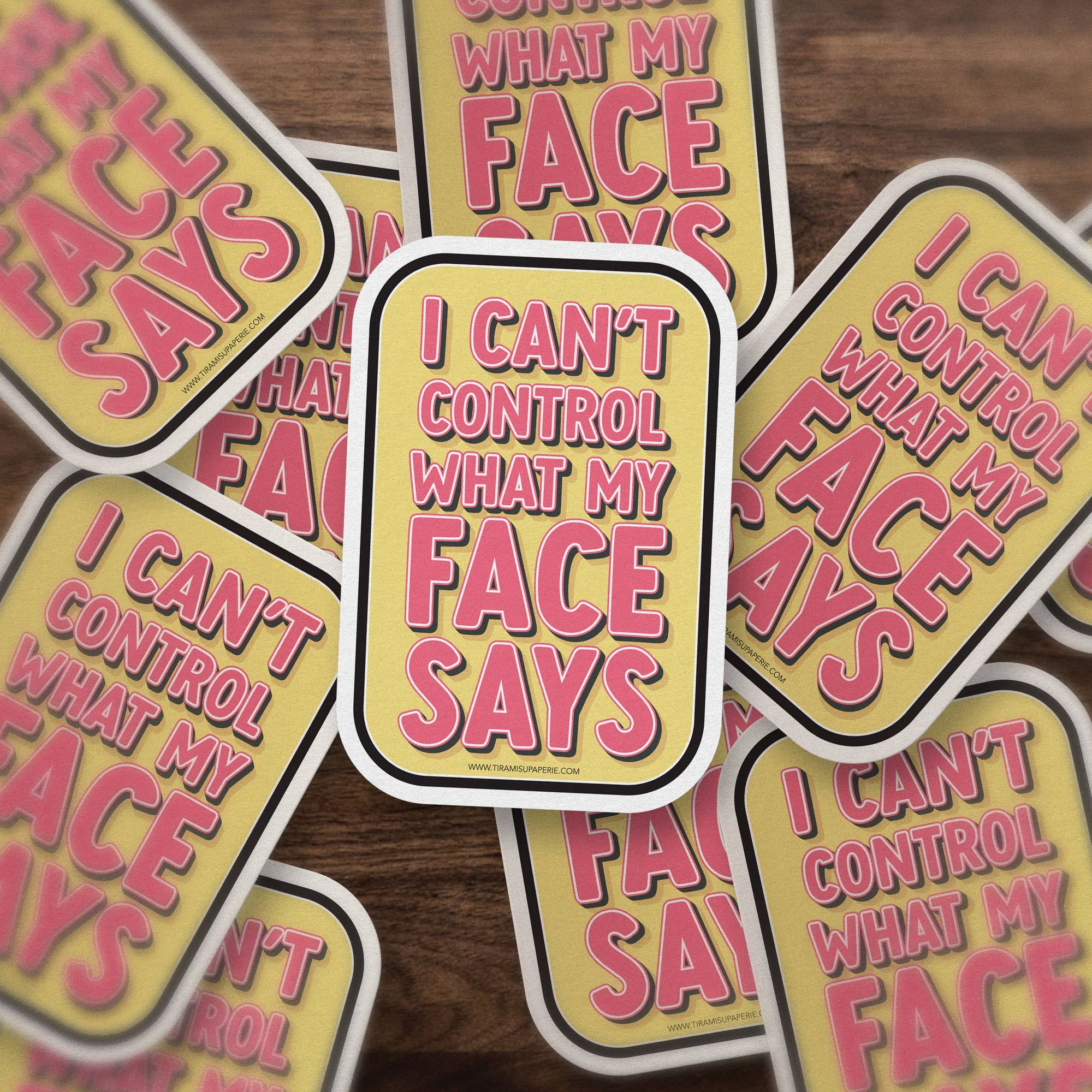 I Can't Control What My Face Says 3" Vinyl Sticker
