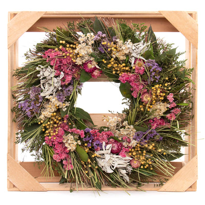Dried Floral Sage Wreath