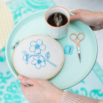Forget Me Not Embroidery Hoop Kit