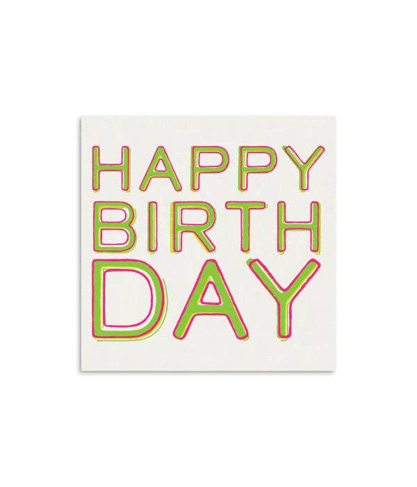 Happy Birthday Color Mini Greeting Card