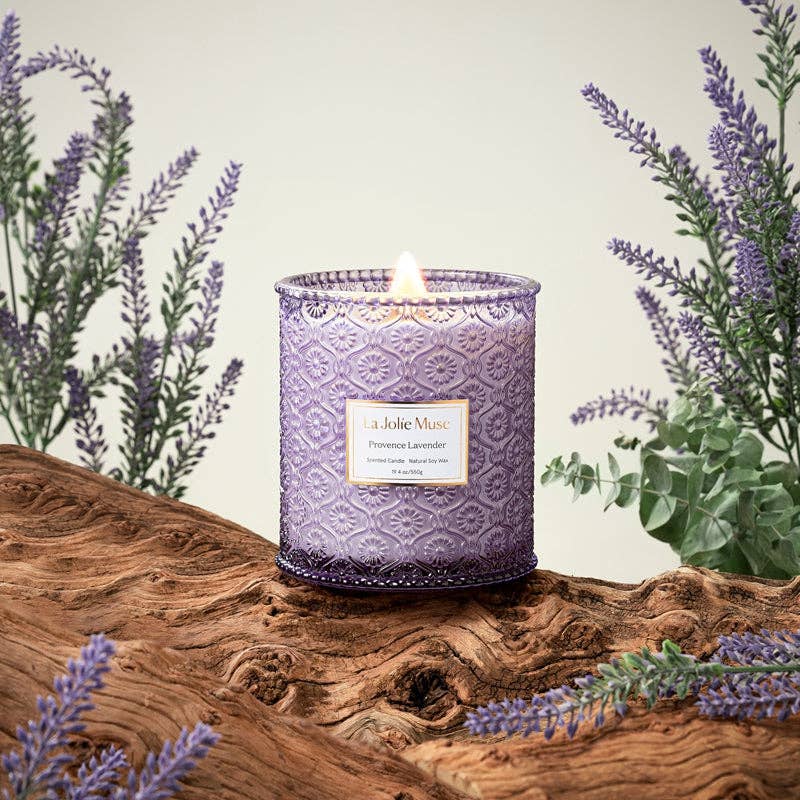 Maelyn Scented Woodwick Candle - Provence Lavender