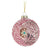 Cherub Ball Ornament-Gold/Pink-3"D