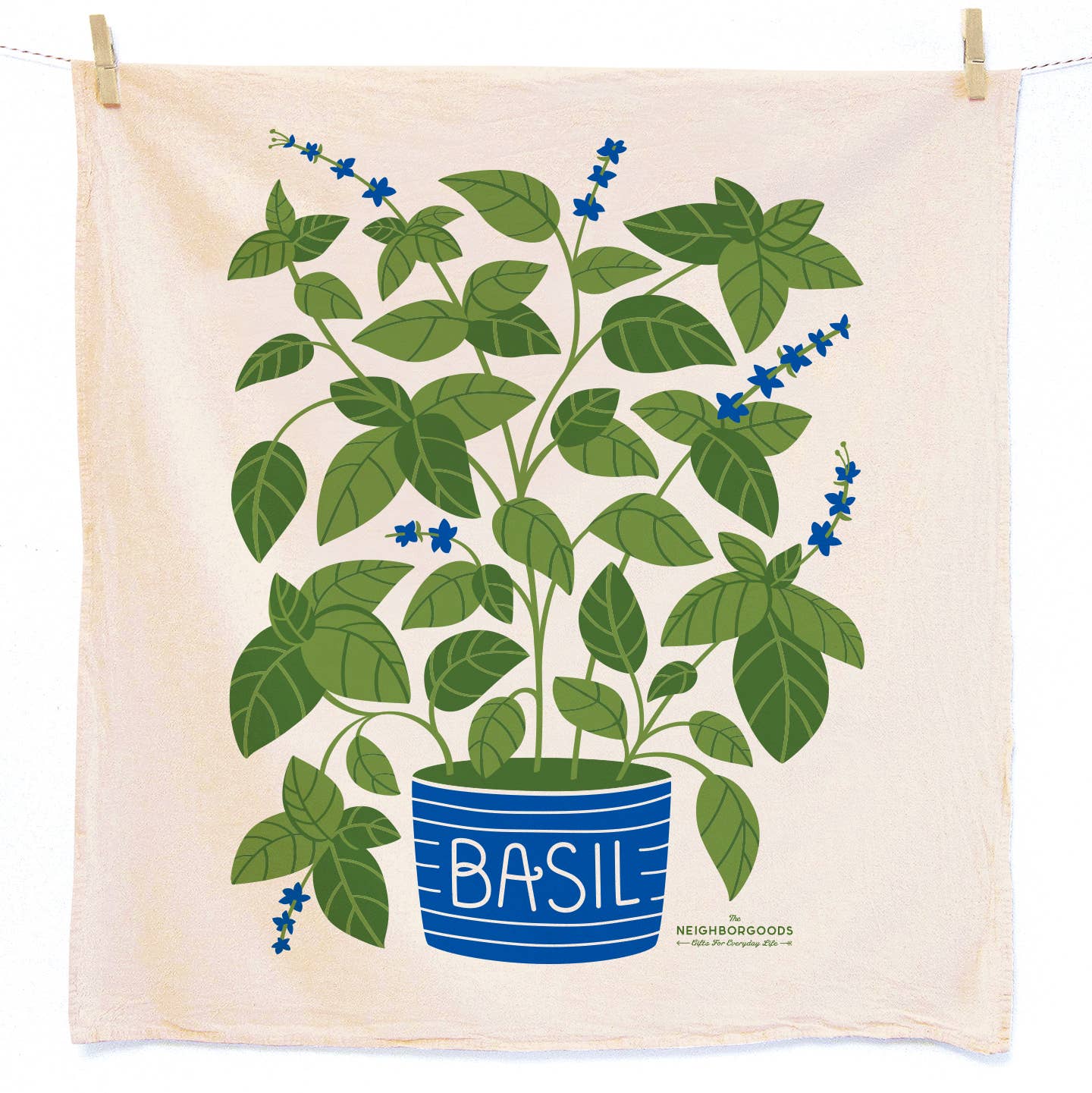 Basil Herb Tea Towel