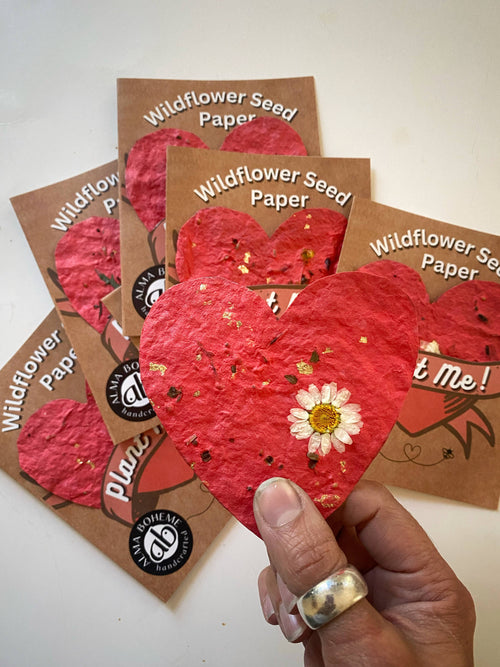 wildflower seed paper hearts