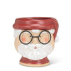 Santa Face with Glasses Planter - Medium