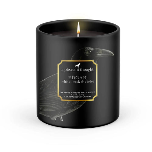 EDGAR | WHITE MUSK & VIOLET | RAVEN CANDLE: Wood Wick