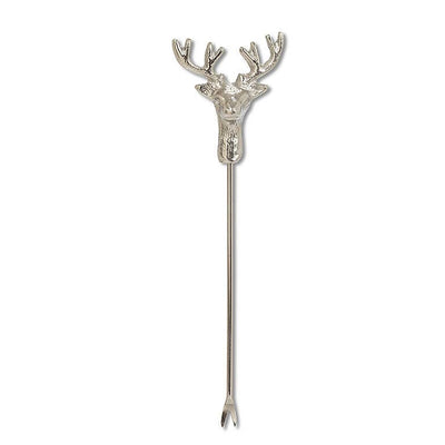 Reindeer Head Cocktail Pick-Sil-5"L