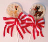 Lollipop Fondant Rudolf Sugar Cookie