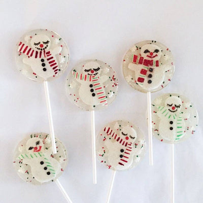 Lollipop Fondant Happy Snowman