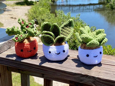 Crochet Succulent Plant, Amigurumi -  Snake Plant