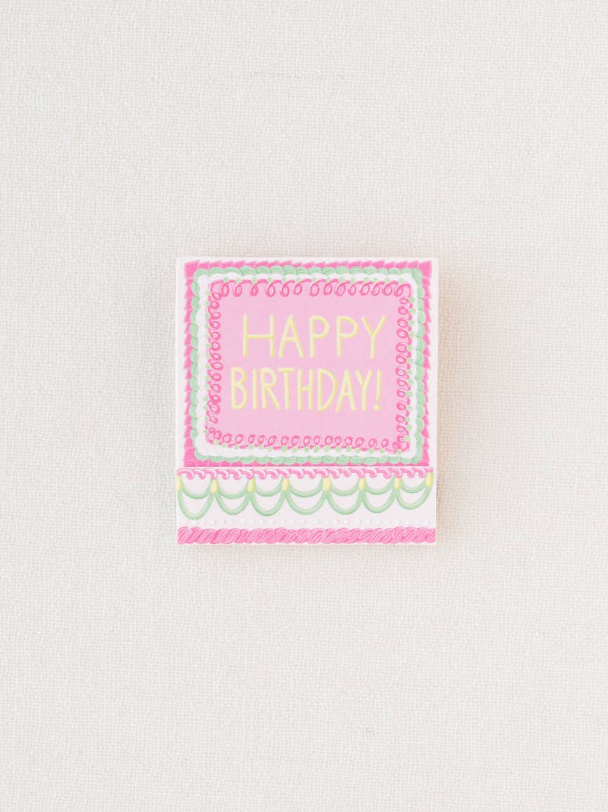 Happy Birthday Vintage Cake Printed Matchbooks