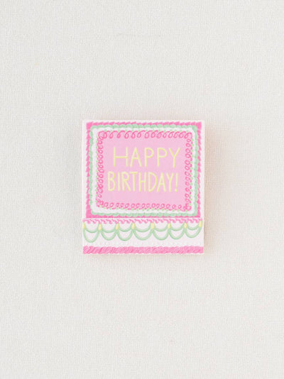 Happy Birthday Vintage Cake Printed Matchbooks