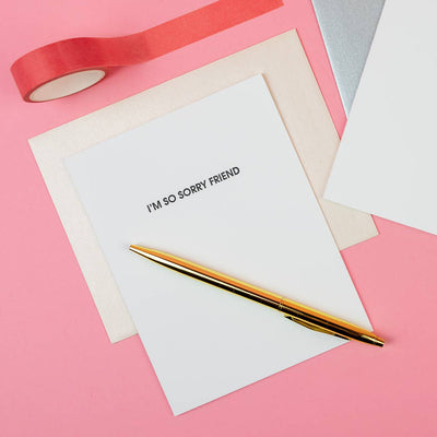 I’m So Sorry Friend - Sympathy Letterpress Card