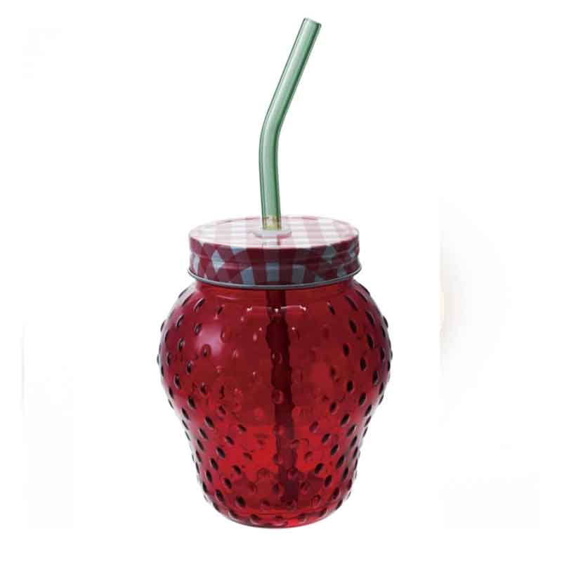 Strawberry Drinking Glass Vase