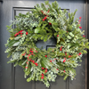 fresh cut green wreaths