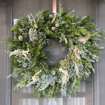 fresh cut holiday wreaths