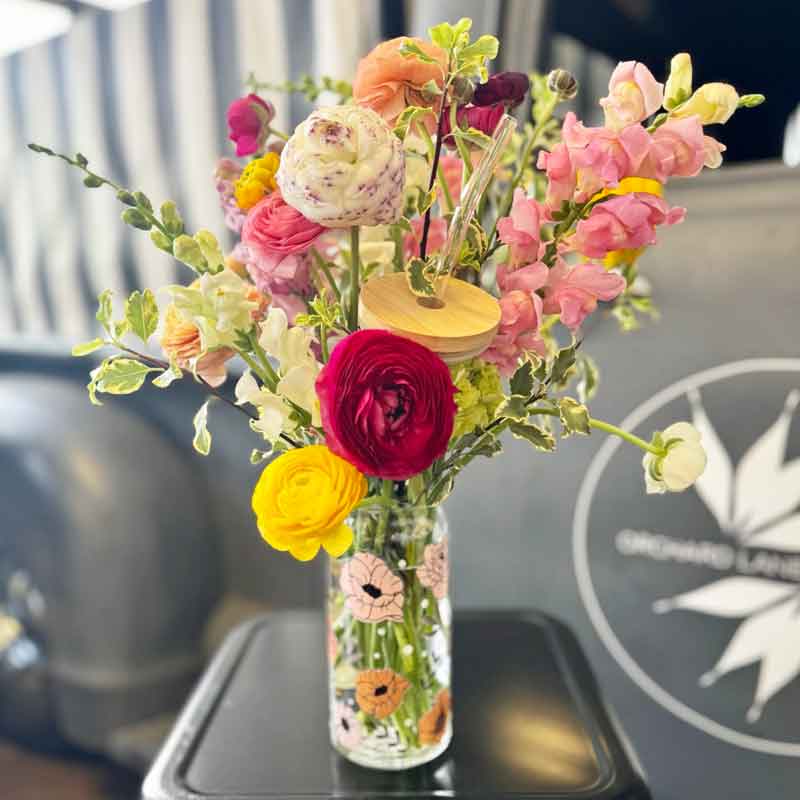 LIMITED EDITION:  The Not-A-Stanley Glass Can & Bouquet