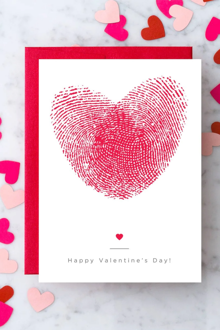 Thumbprints Heart Valentine's Day Greeting Card