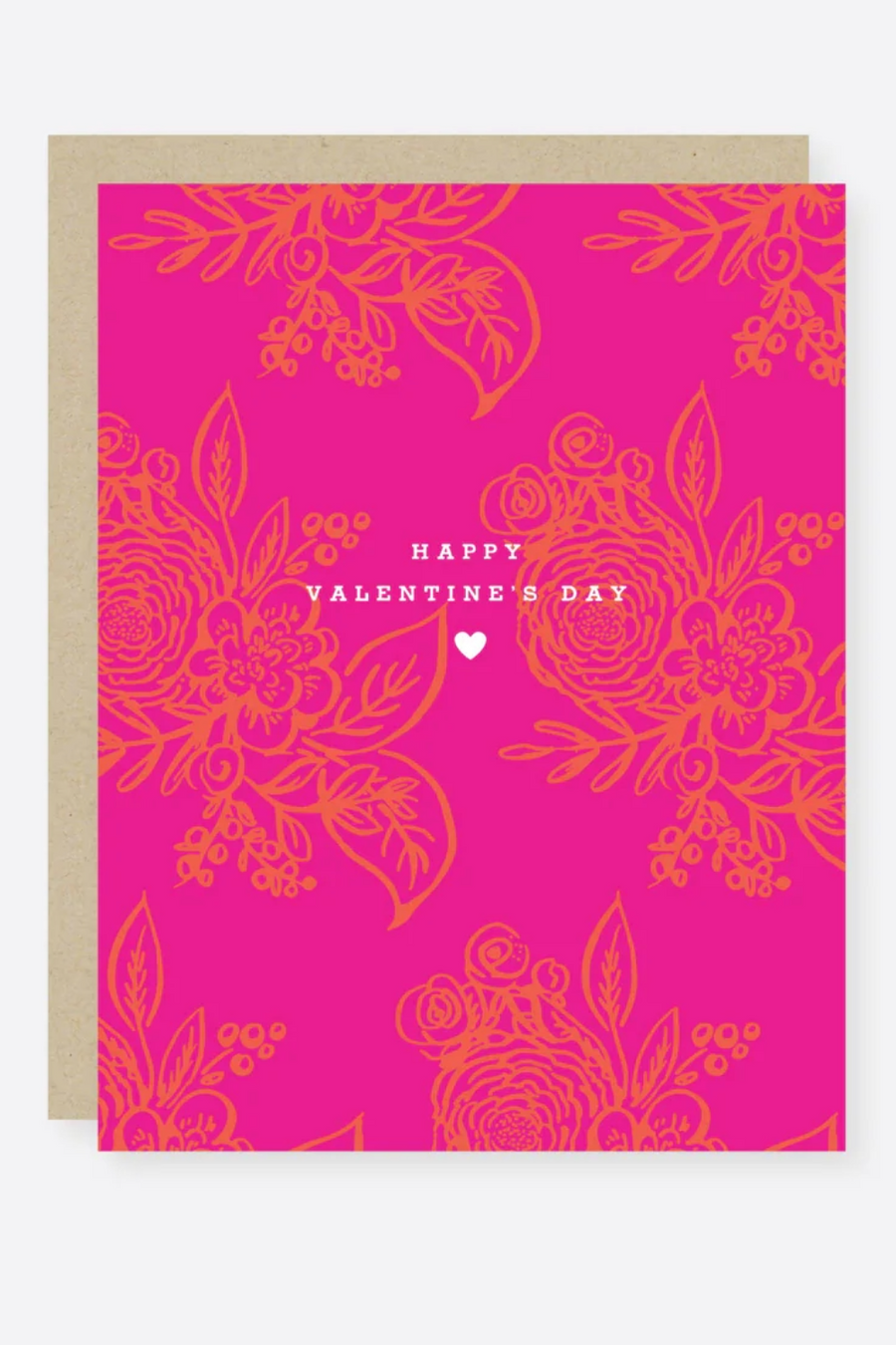 Bright Floral Valentine's Day Card: Single card