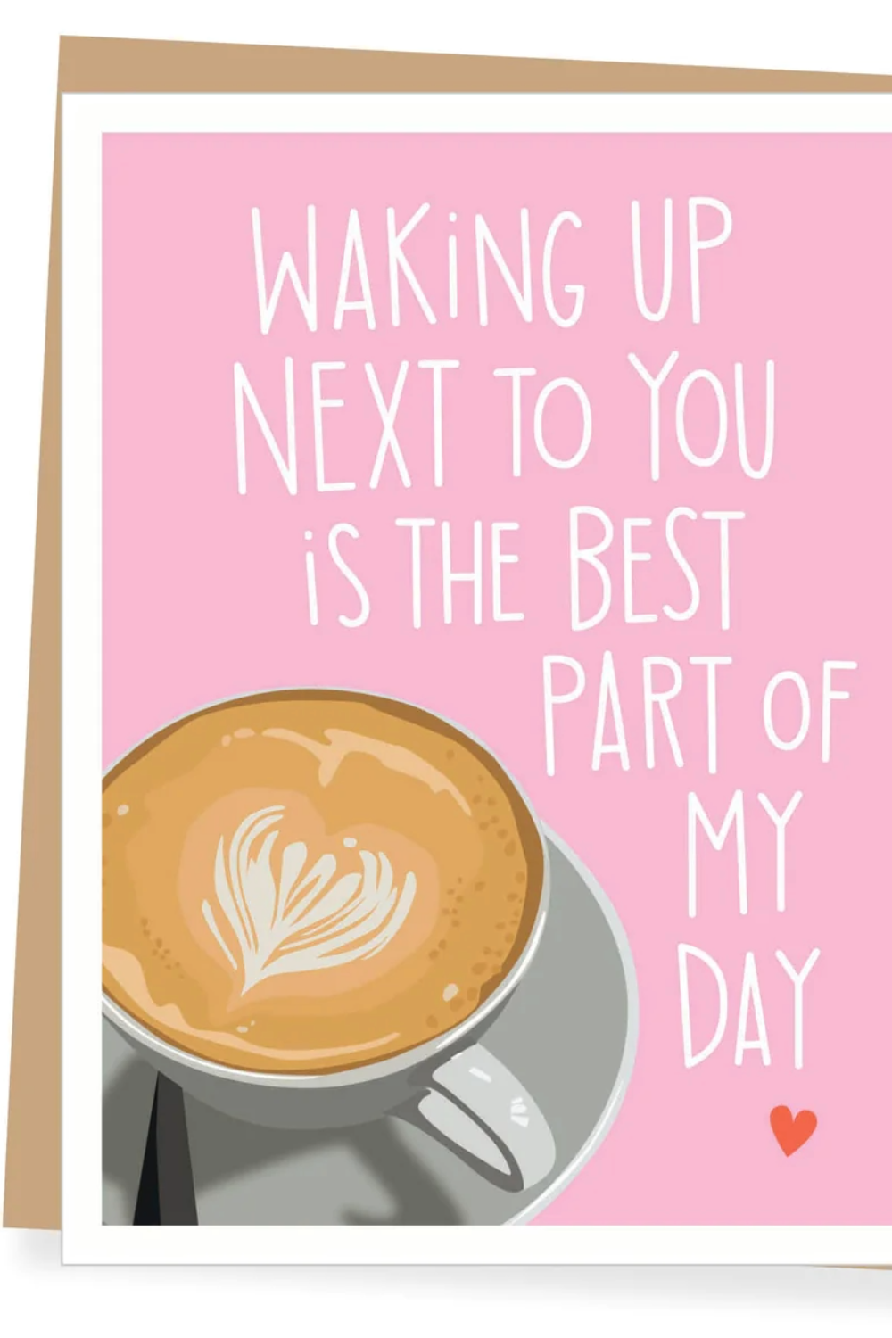 Latte Heart Love Card