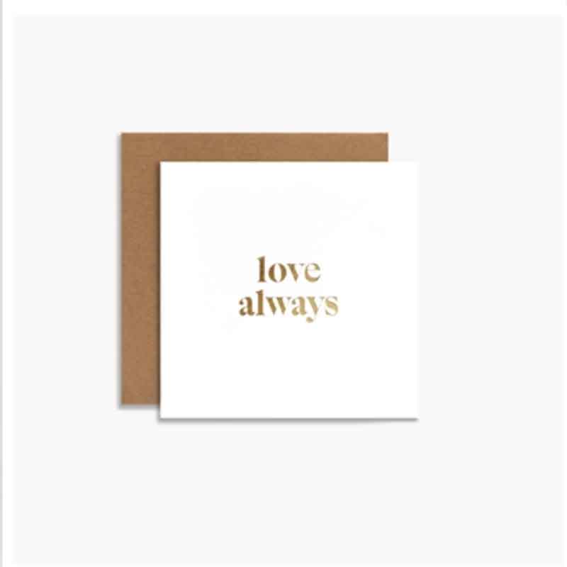 Love Always Gold Foil Enclosure Card