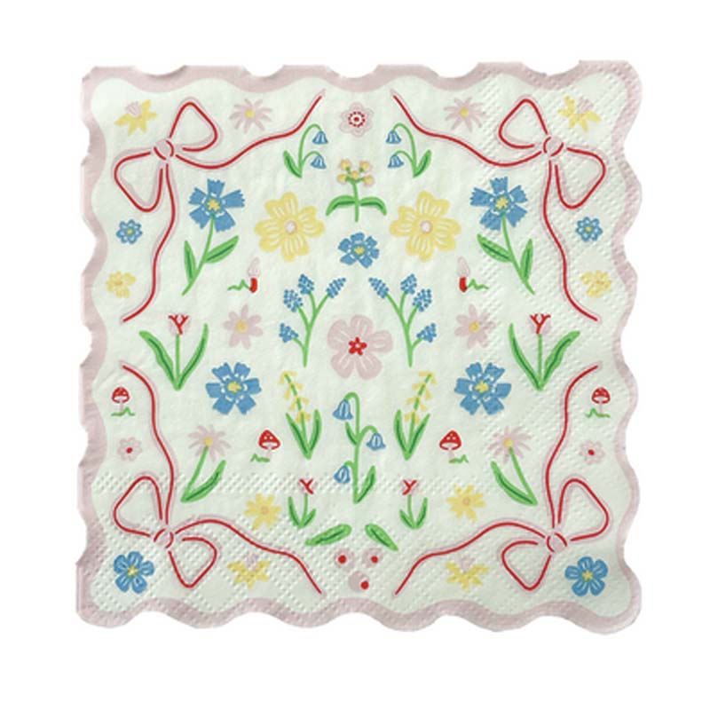 Bunnies in the Garden - Pink Floral Cocktail