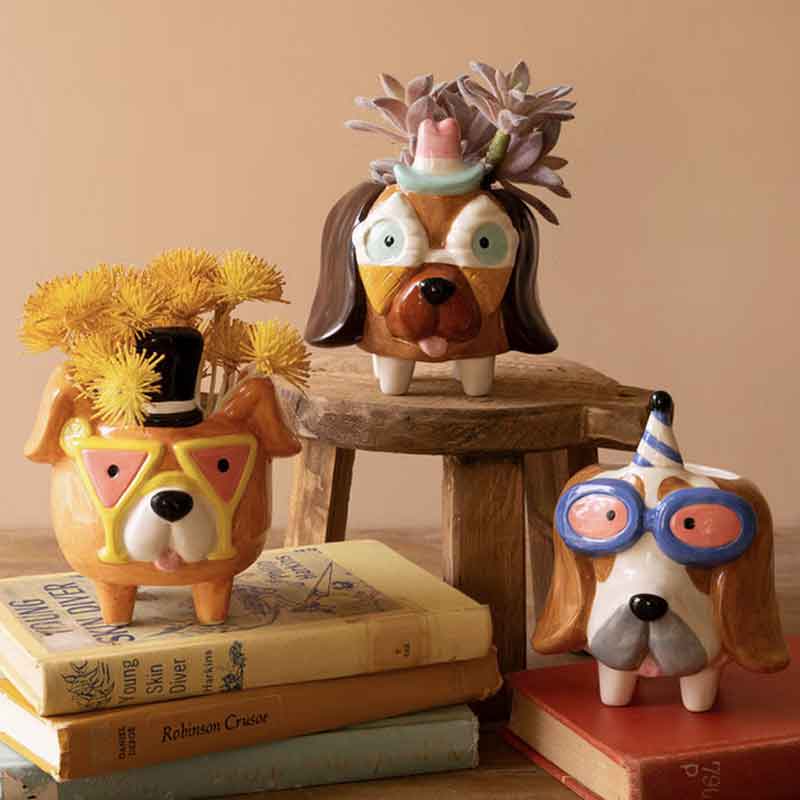 puppy plant pot Party Puppies Planters