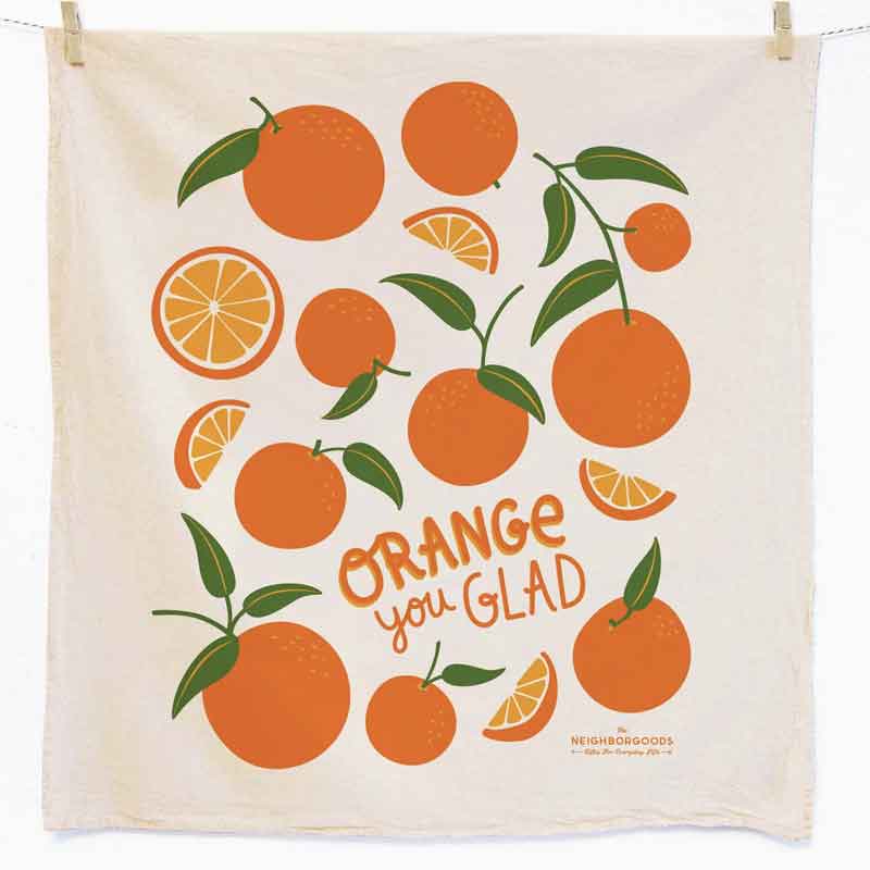 Orange You Glad Tea Towel