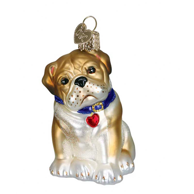 Old World Christmas Ornament Bulldog Pup