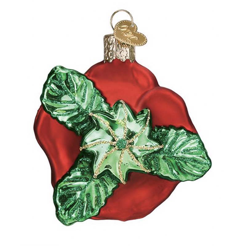Old World Christmas Ornament Red Rose