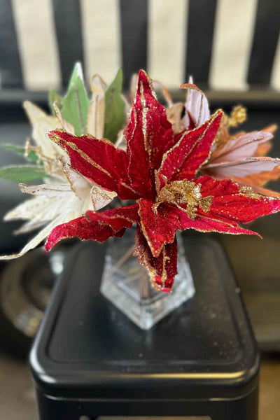 Glitter Poinsettia Bloom