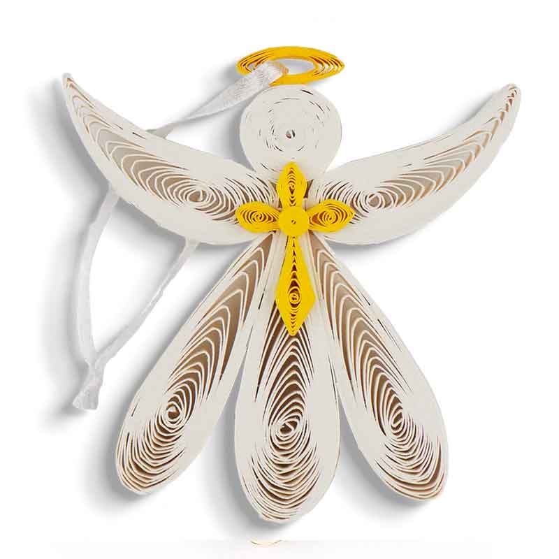 Angel Ornament Handcrafted Quilling