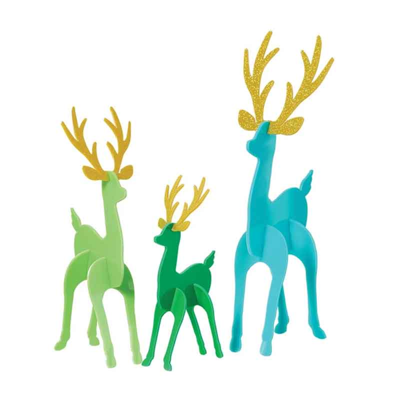 Acrylic Deer Decor Set of 3