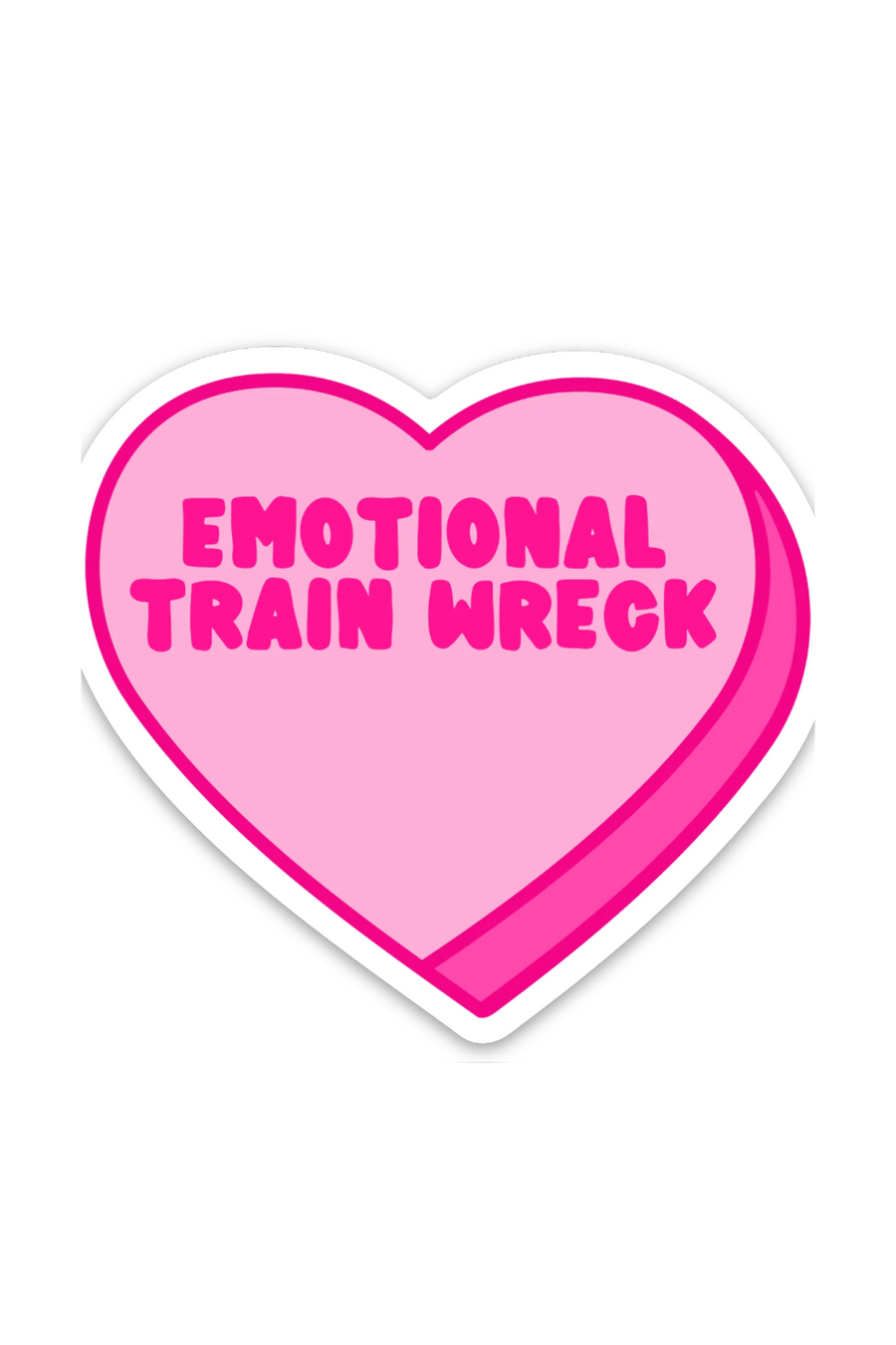 Sticker - Emotional Trainwreck  Heart