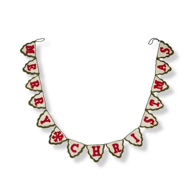 Merry Christmas Wool Felt Garland